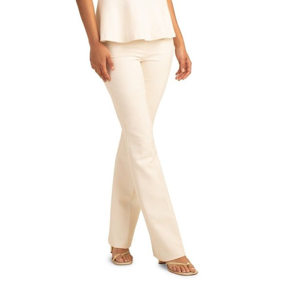 TRINA TURK Chimayo Wide-Leg Pants in Ivory - Picture 1 of 4